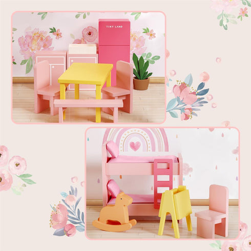 tiny-land®-love-dollhouse-with-30-furniture--Sophia's Style--3